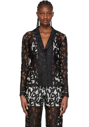 Puppets and Puppets Black Polyester Blazer