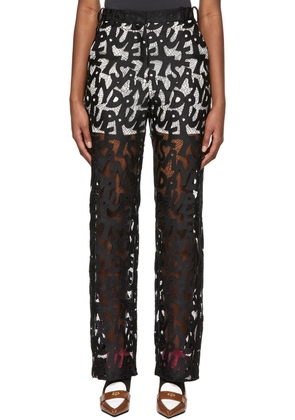 Puppets and Puppets Black Polyester Trousers