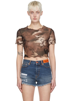 Heron Preston Brown Nylon T-Shirt