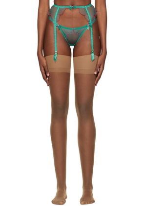 Agent Provocateur Blue Lorna Garter Belt