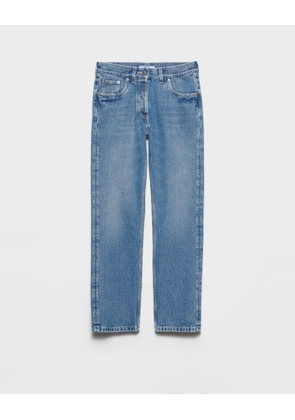 Straight-leg denim jeans