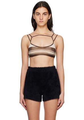 JACQUEMUS Brown Le Papier 'Le Bandeau Sognu' Bra
