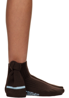 JACQUEMUS Brown Le Papier 'Les Chaussettes Noeud' Socks