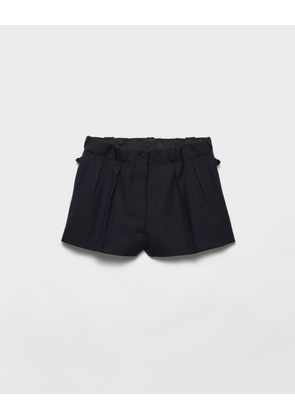 Chevron wool shorts