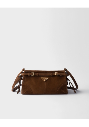 Prada Bonnie small suede shoulder bag