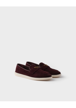 Suede leather loafers