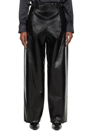 Kwaidan Editions Black Sailor Faux-Leather Trousers