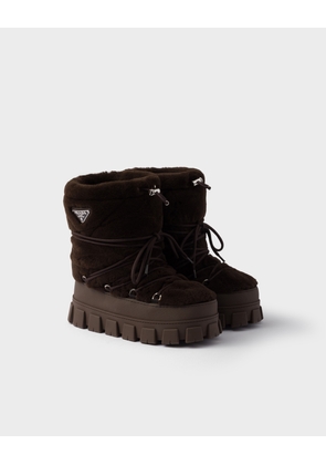 Shearling après ski booties