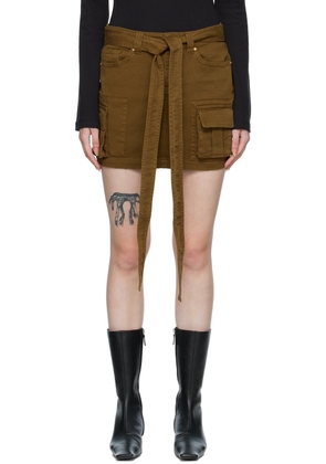 Blumarine Khaki Cargo Miniskirt