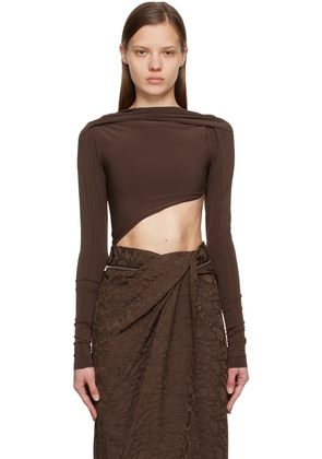 JACQUEMUS Brown Le Papier 'Le Body Carozzu' Bodysuit