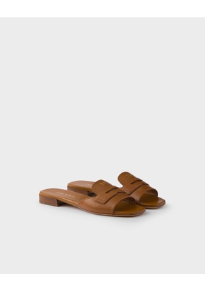 Leather slides