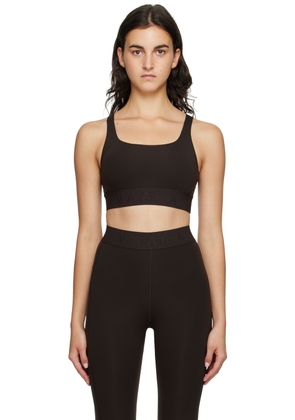 VAARA Brown Scoop Neck Sports Bra
