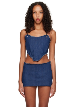 BINYA SSENSE Exclusive Blue Ruta Denim Tank Top