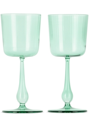 R+D. LAB Green Luisa Calice Wine Glass Set