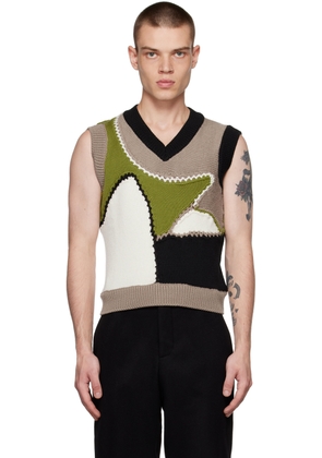 Bethany Williams Brown Colorblocked Vest