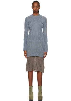 VITELLI Blue Distressed Minidress