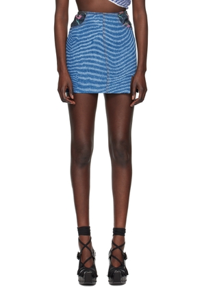 VITELLI SSENSE Exclusive Blue Denim Miniskirt