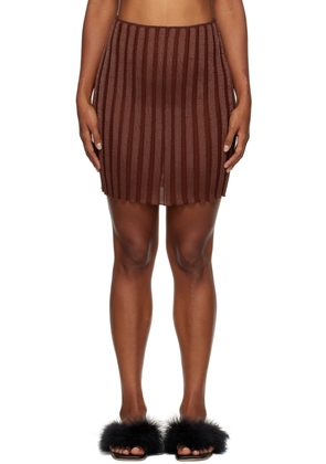 A. ROEGE HOVE Burgundy Katrine Miniskirt