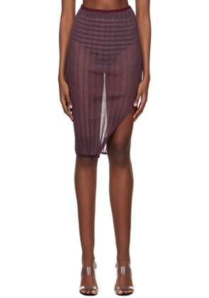 A. ROEGE HOVE SSENSE Exclusive Burgundy Anais Midi Skirt