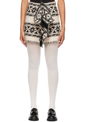Isabel Marant Etoile Black & Off-White Jiloa Miniskirt