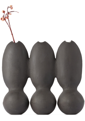IAAI Black Itera Triple Vase