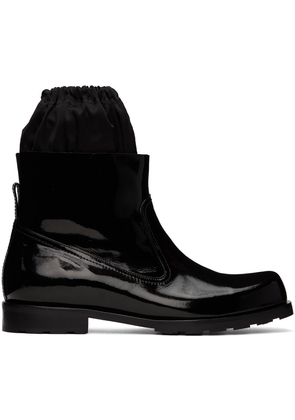 We11done Black Enamel Boots