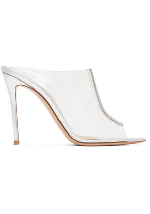 Gianvito Rossi Silver Sigma 105 Heeled Sandals