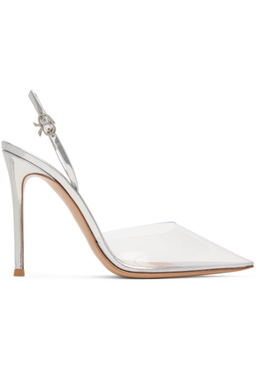 Gianvito Rossi Silver Ribbon D'Orsay 105 Heels