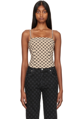 MISBHV Beige Printed Tank Top