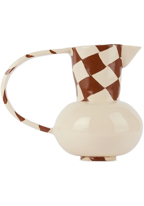 Henry Holland Studio Brown & White Check Water Jug