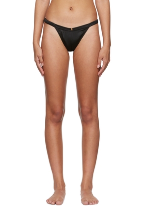 Versace Underwear Black Medusa Thong