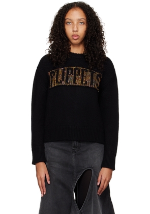 Puppets and Puppets Black Spiderweb Sequin Sweater