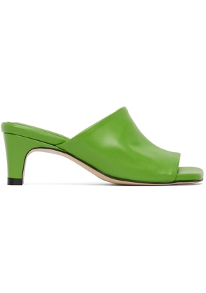 LOW CLASSIC Green Slide Heeled Sandals