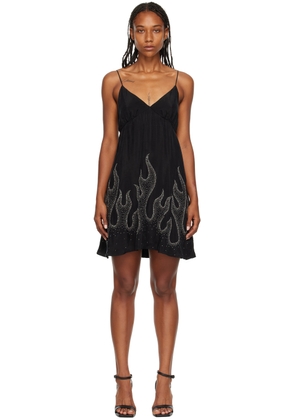 Palm Angels Black Flames Minidress