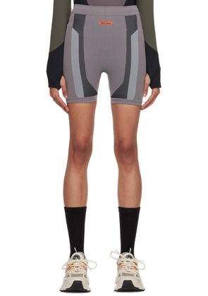 Heron Preston Gray 3D Ribbing Shorts