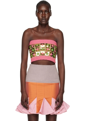 ANDREJ GRONAU SSENSE Exclusive Pink Flower Camisole