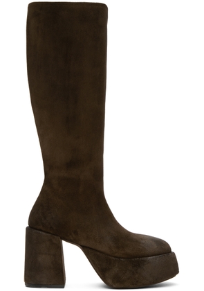 Marsèll SSENSE Exclusive Brown Tacplat Boots