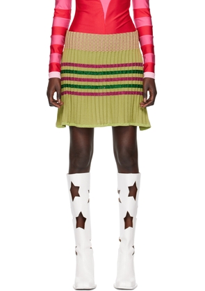 ANDREJ GRONAU SSENSE Exclusive Green Midi Skirt