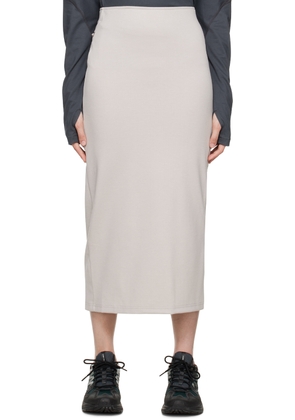 POST ARCHIVE FACTION (PAF) Beige 5.0 Center Midi Skirt
