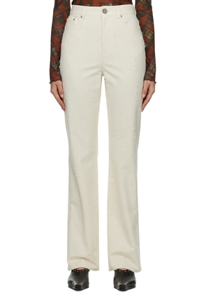 Acne Studios Off-White Regular-Fit Suit Jeans