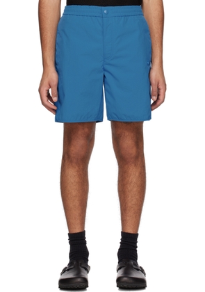 Solid Homme Blue Embroidered Shorts