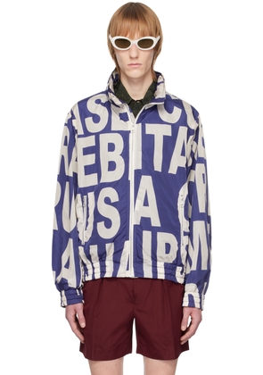 Dries Van Noten Blue Graphic Jacket