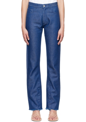 Marques Almeida Navy Slanted Jeans