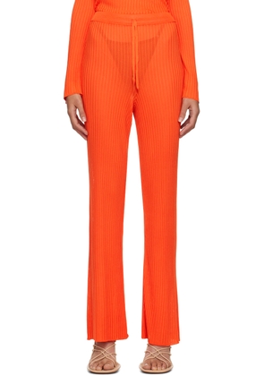 Marques Almeida Orange Fitted Lounge Pants