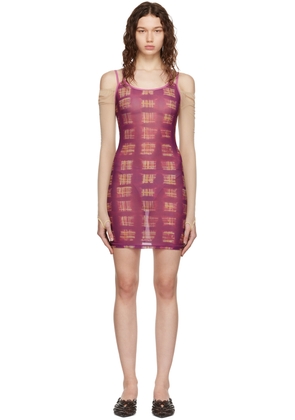 KNWLS Purple Vortex Minidress