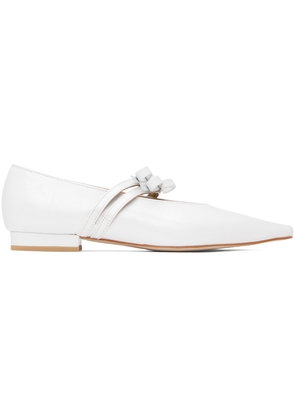 MARGESHERWOOD White Mary Jane Ballerina Flats