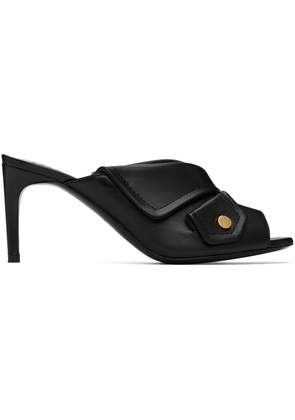 Moschino Black Biker Heeled Sandals