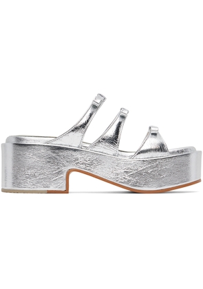 MARGESHERWOOD Silver Ribbon Sandals