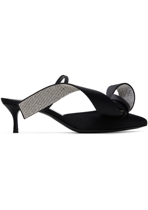 AREA Black Sergio Rossi Edition Marquise Heeled Sandals