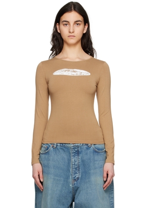 Serapis Beige Thermal Long Sleeve T-Shirt